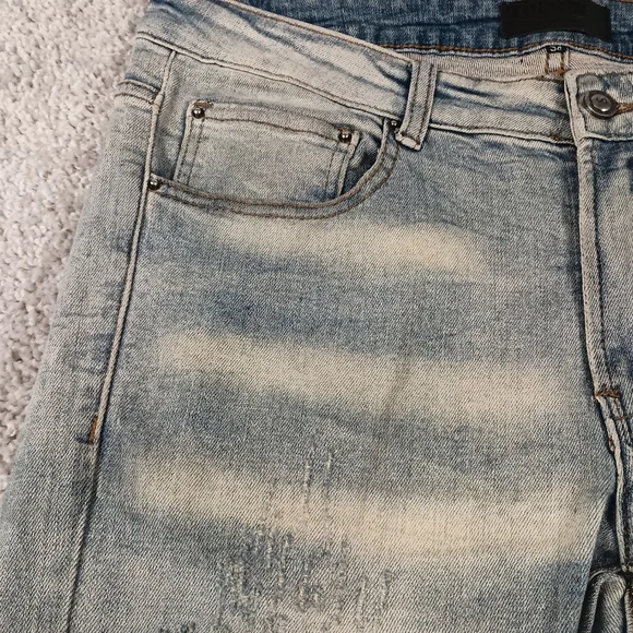 NEW WOT Tulones Currency Collection Men's Dust Wash Denim Jeans Size 34 NWOT - Picture 6 of 16